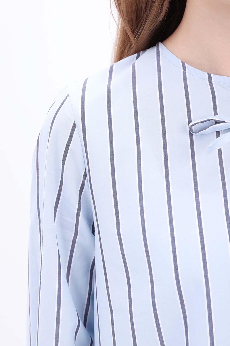 100% Cotton Striped Poplin Shirt Tunic