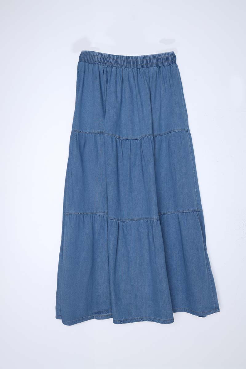 100% Cotton Denim Bell Skirt