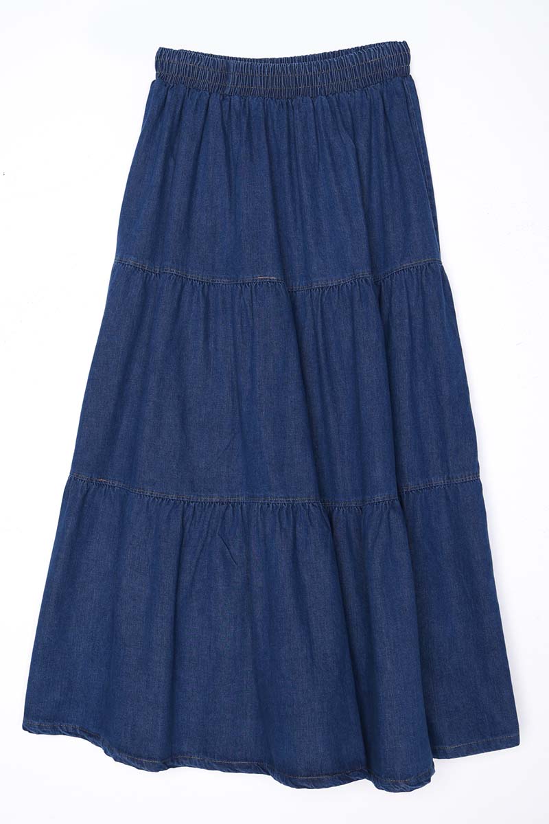 100% Cotton Denim Bell Skirt