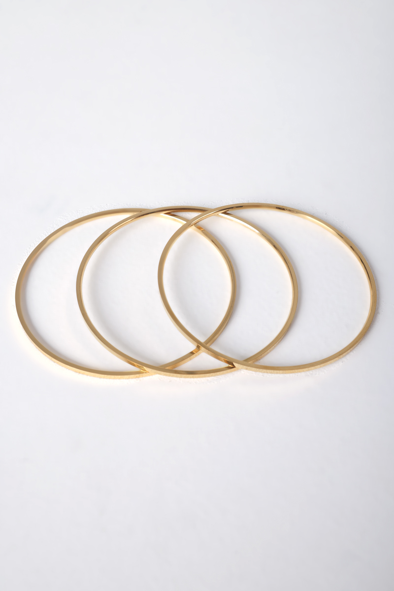 3-Piece Ring Steel Bracelet