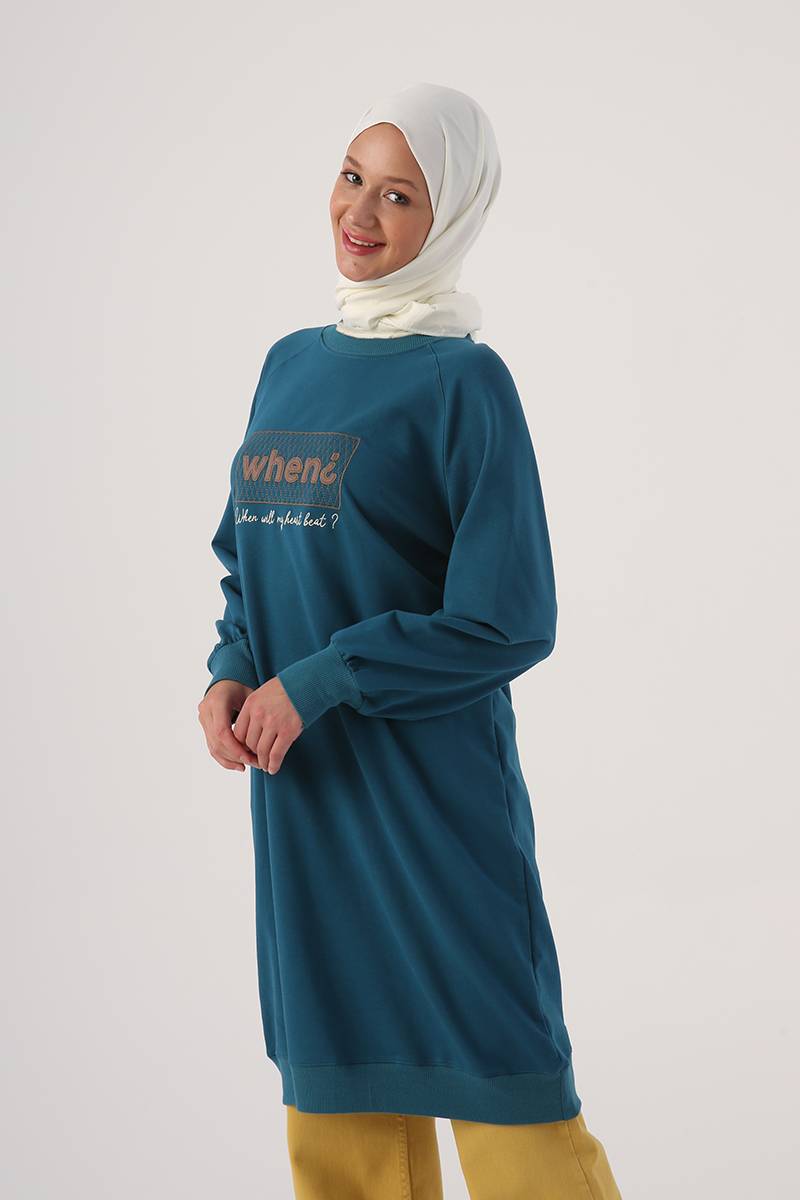 Application Embroidered Sweat Tunic