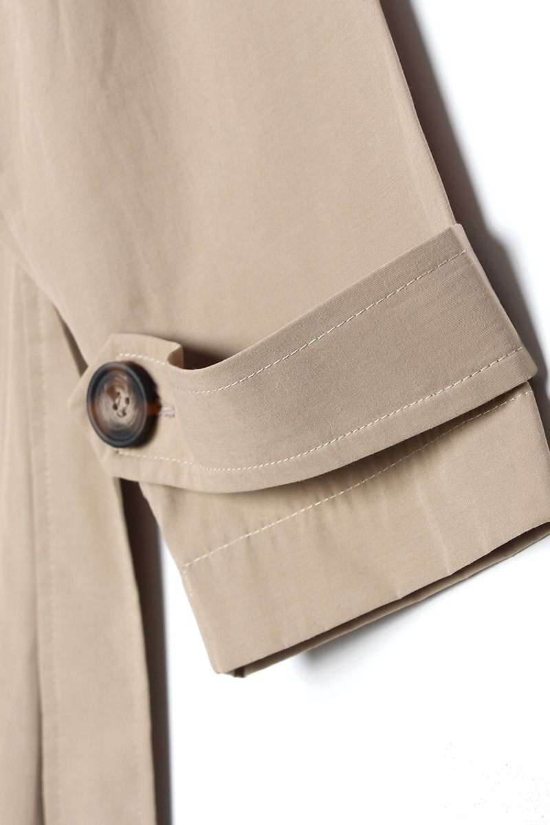 Epaulet Detail Hidden Button Trench Coat
