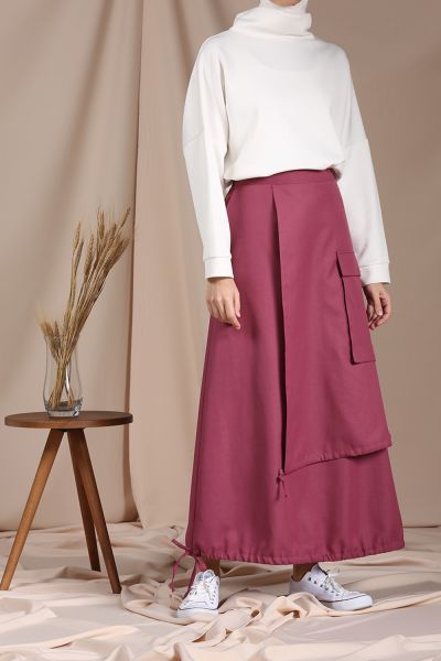 Asymmetric Pocket Skirt