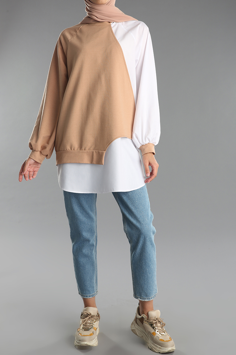 Asymmetric Sweatshirt Tunic