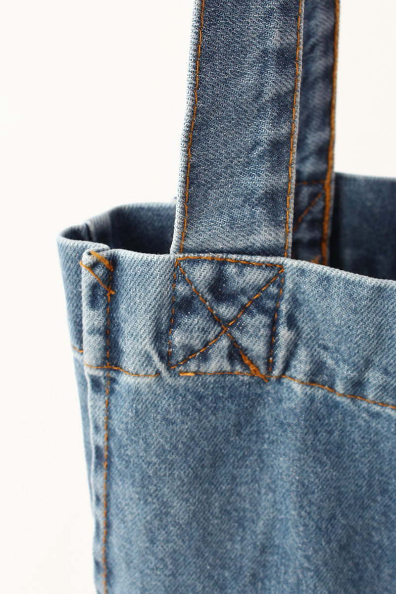 Denim Casual Bag with Straps