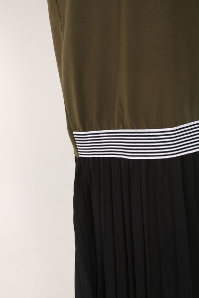 LINED PLEATED DRESS