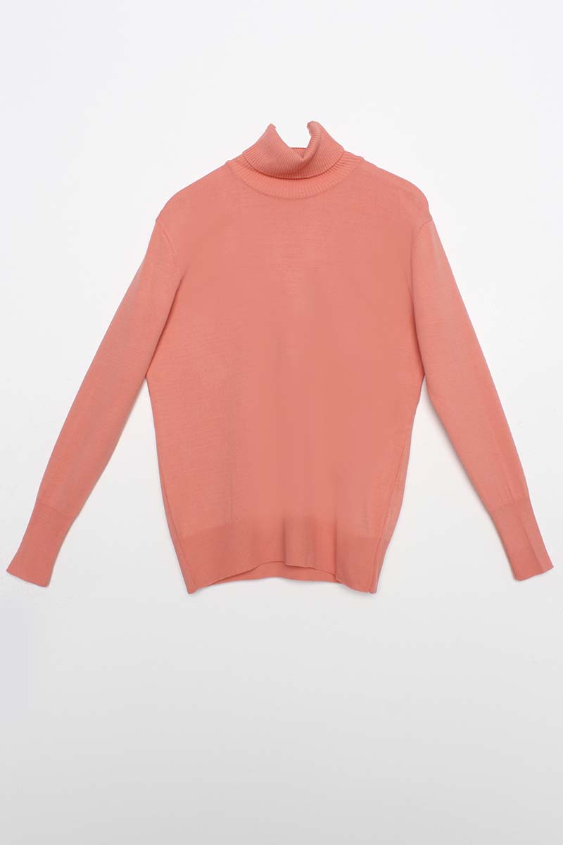 Turtleneck Short Knitwear Sweater