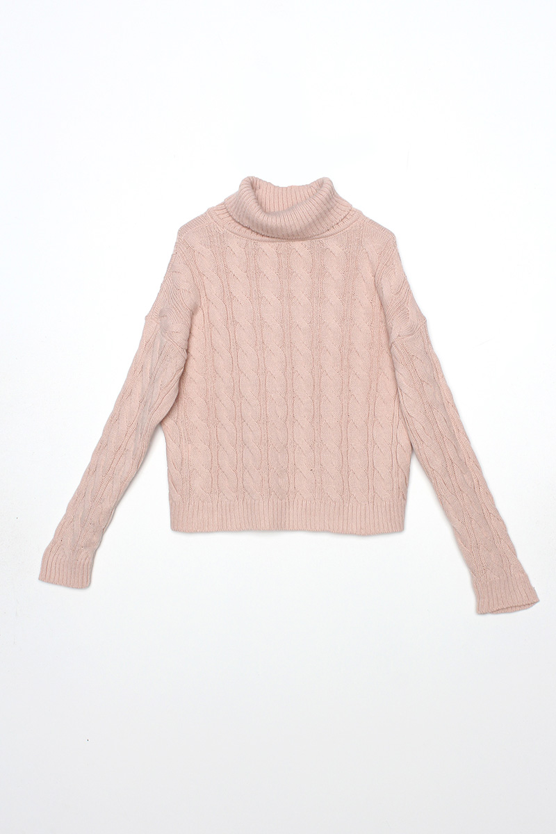 Turtle Neck Cable Knit Sweater