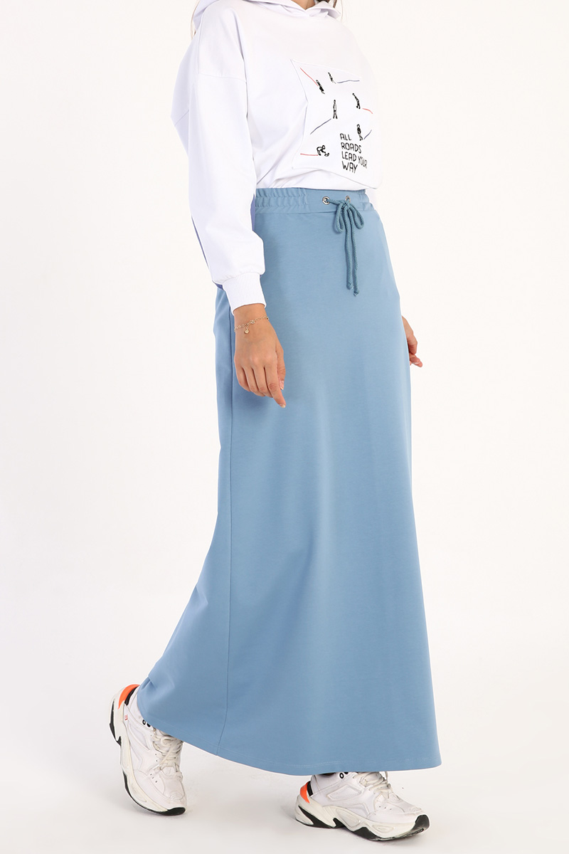 High Waist Basic Long Skirt