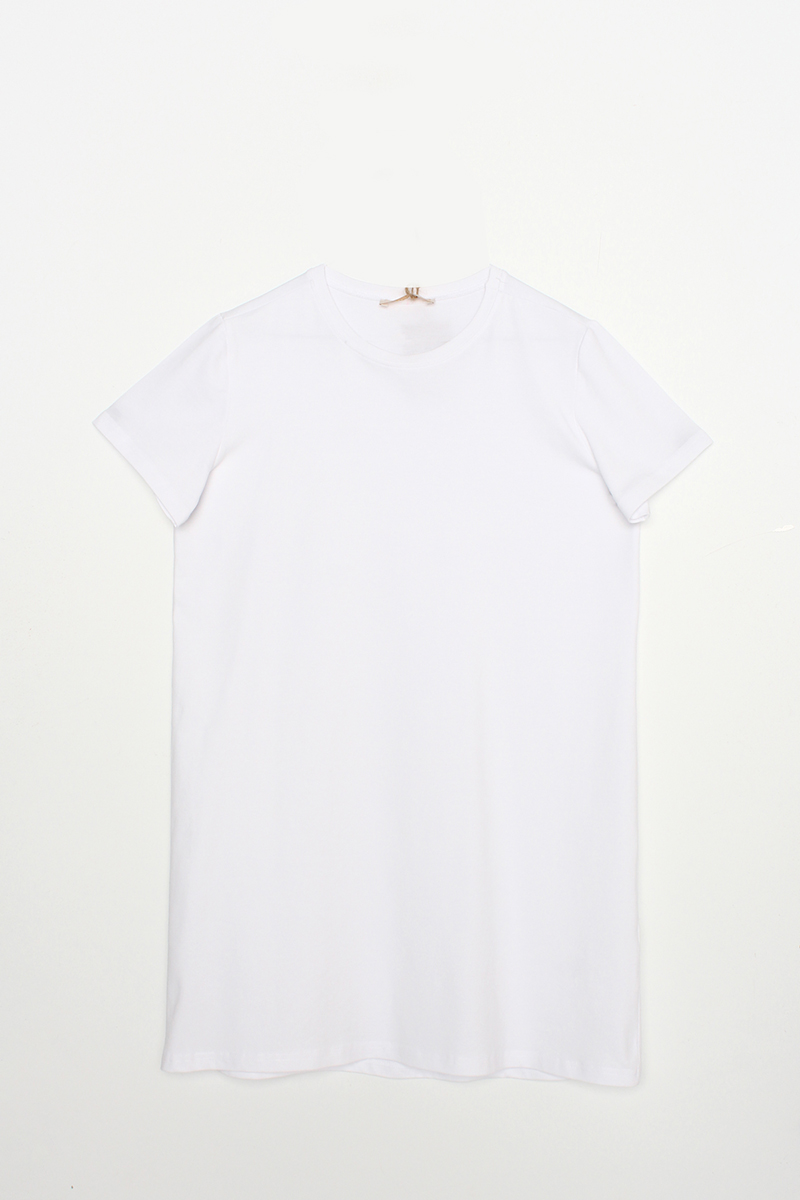 Basic Pamuklu Kısa Kollu T-Shirt Tunik
