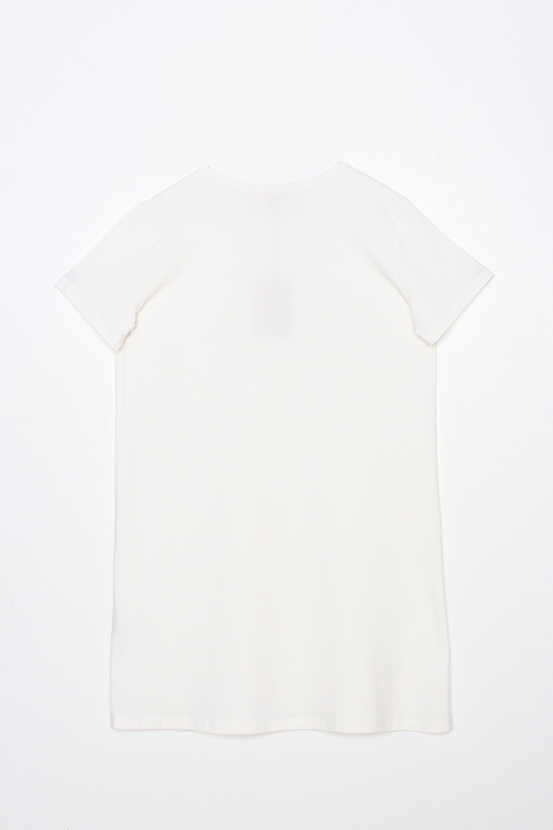Basic Cotton Short Sleeve T-shirt Tunic