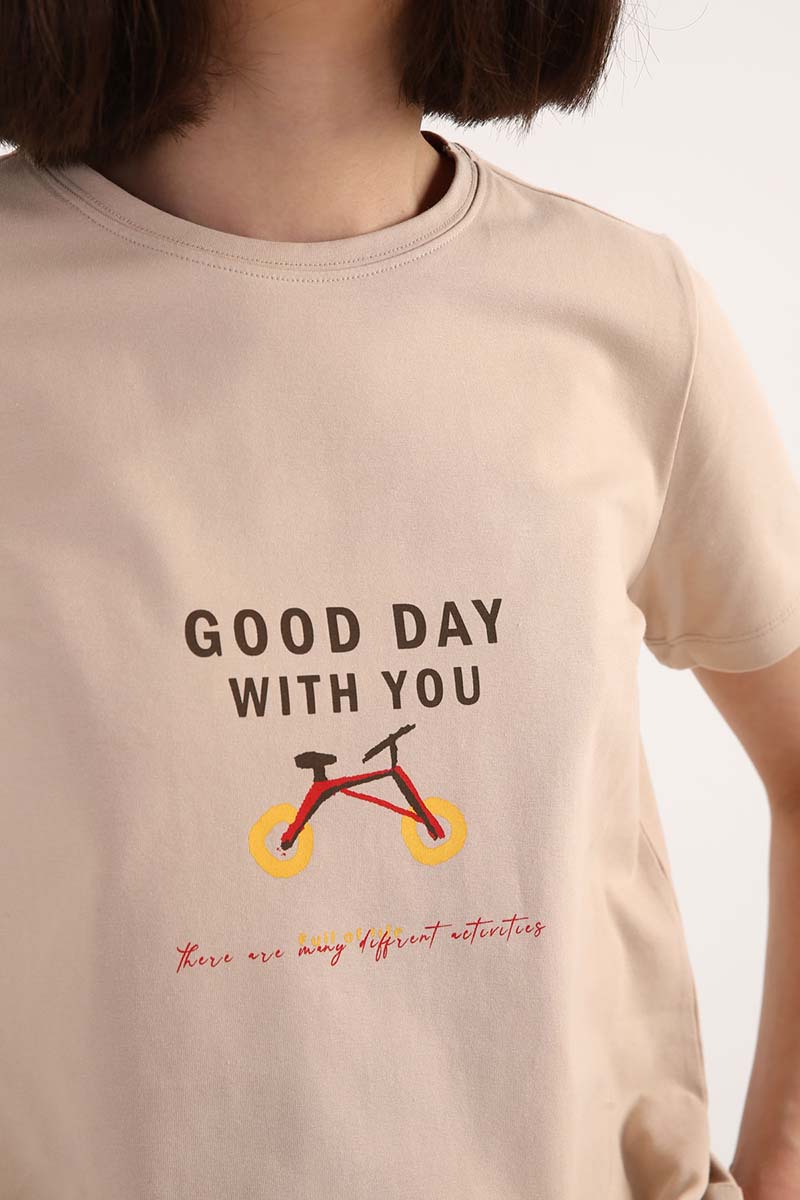 Good Day Printed T-shirt Tunic