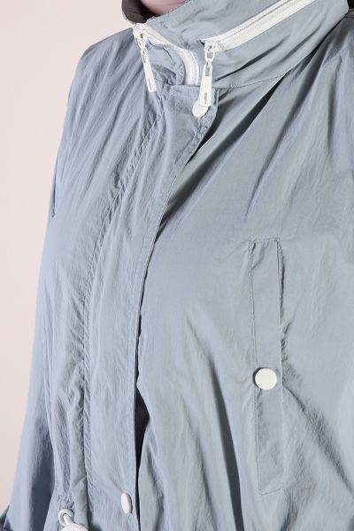 Bishop Sleeve Button Detailed Raincoat