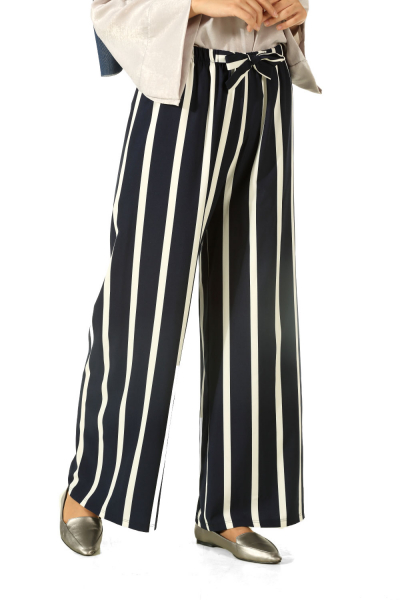 Elastic Waist Awning Stripe Pants