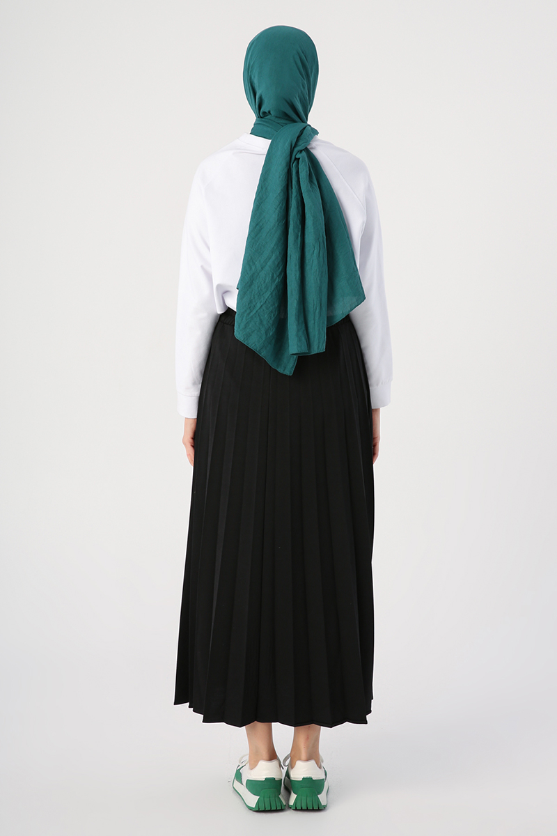Elastic Waist Knitted Pleat Skirt
