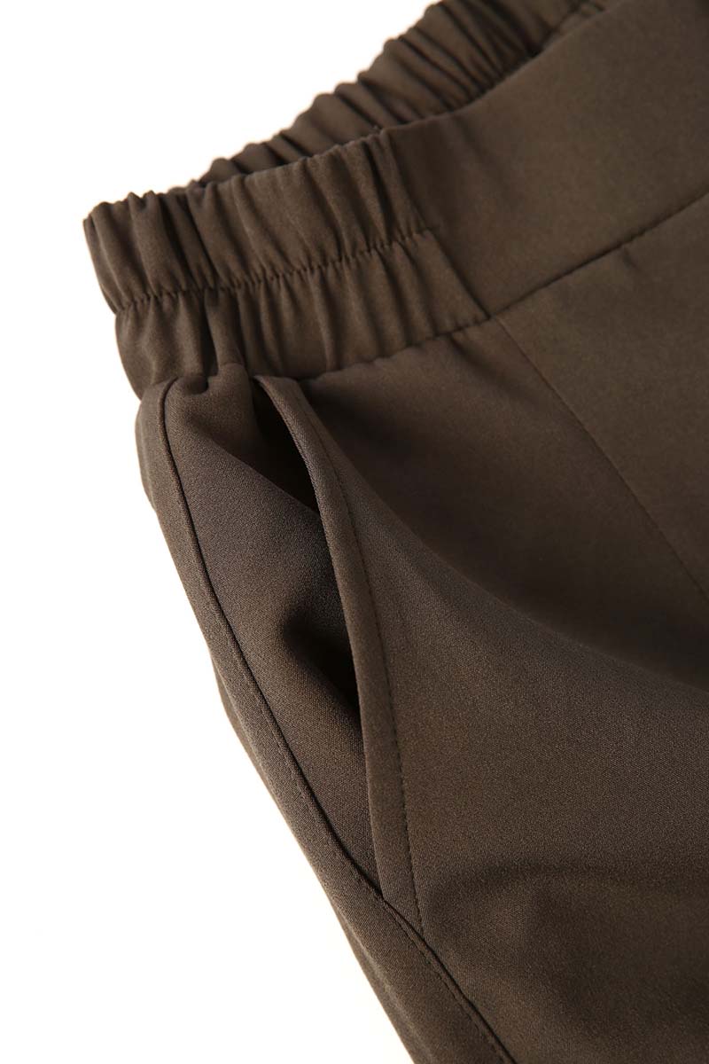 Comfy Elastic Waist Pockets Pants