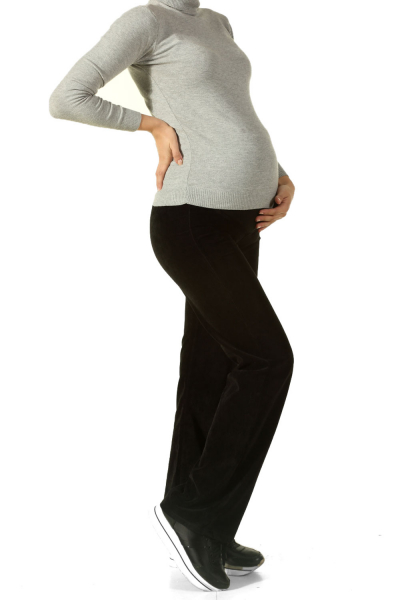Wide Leg Velvet Maternity Hijab Pants