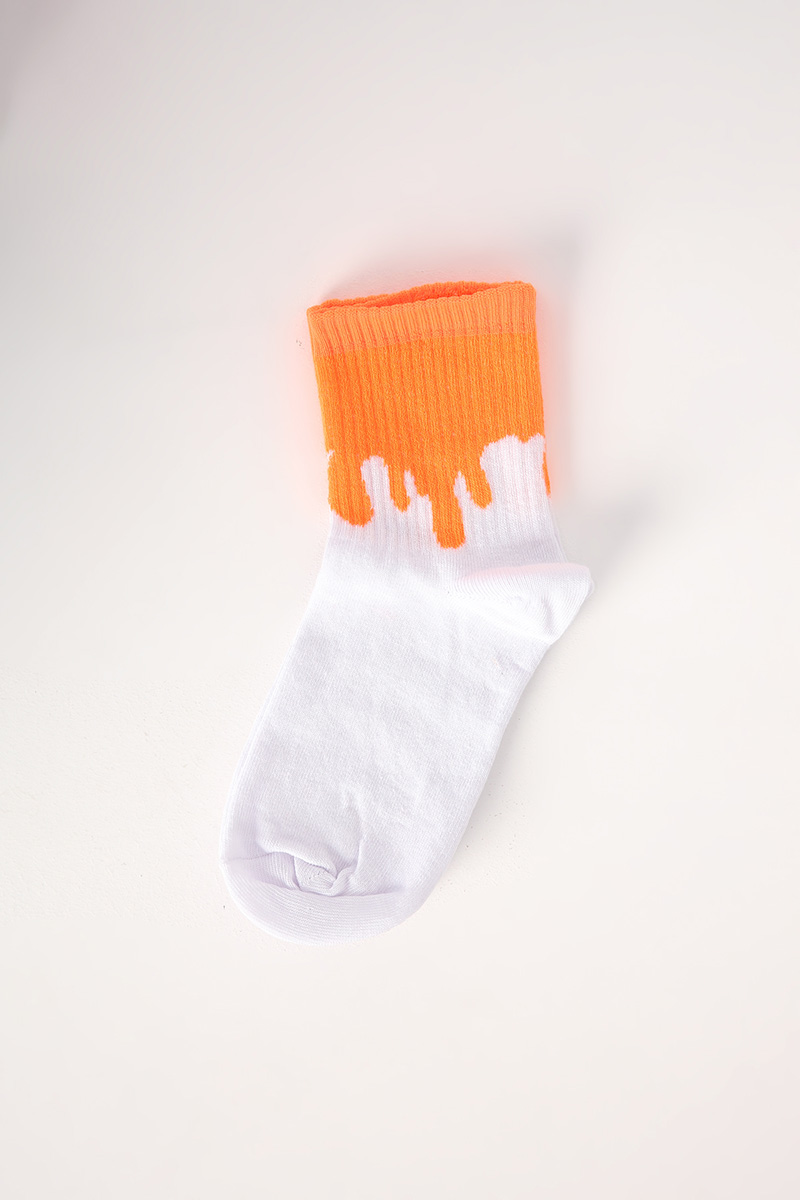Boya Desenli Çorap