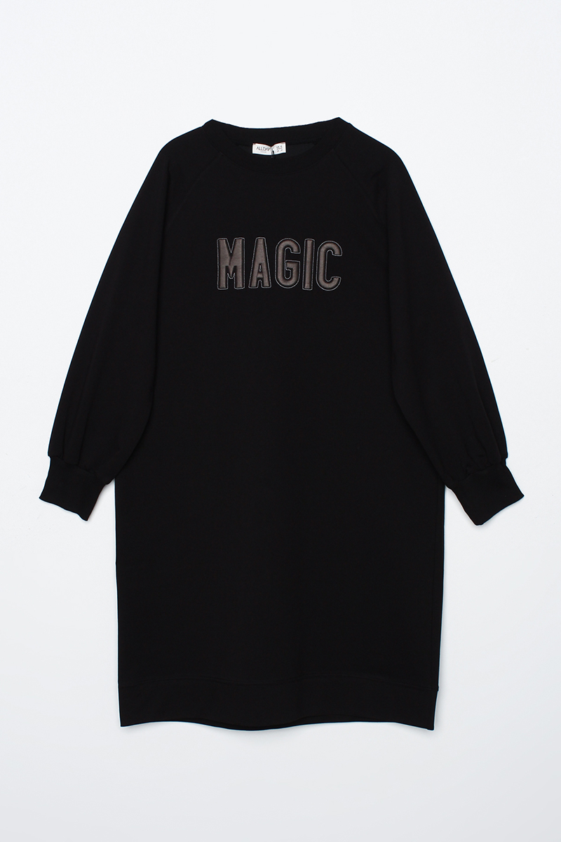 Large Size Embroidered Sweat Tunic