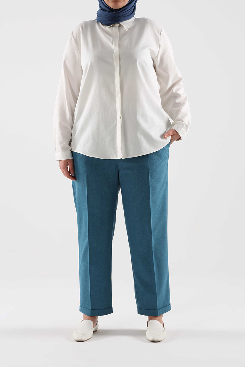 Plus Size Pegged Pants With Pockets