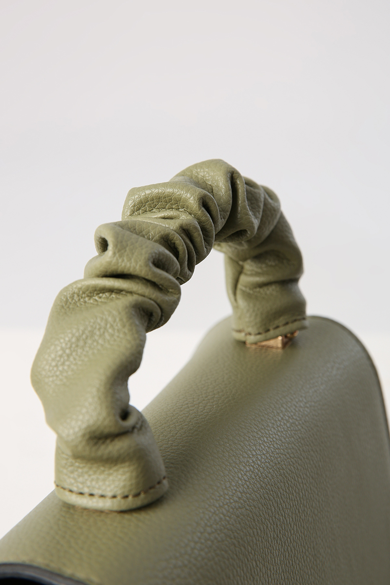 Shirring Strappy Detail Cover Shoulder Bag