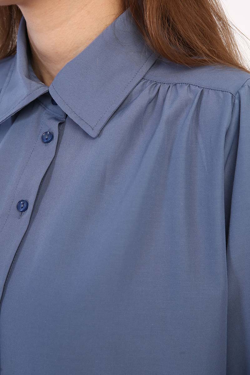 Cuff Sleeve Draping Detailed Shirt Tunic