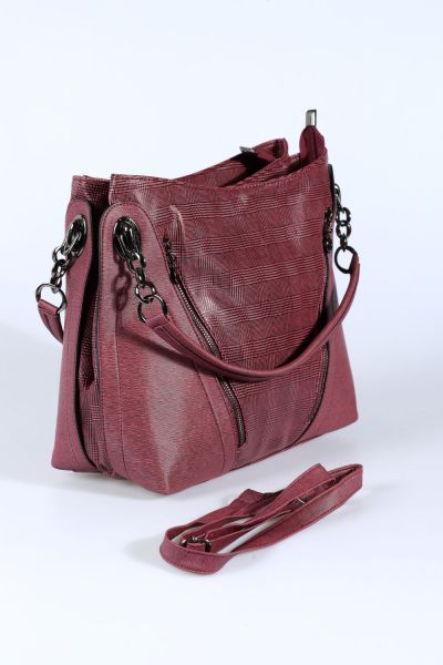 Zipper Detail Shoulder Bag