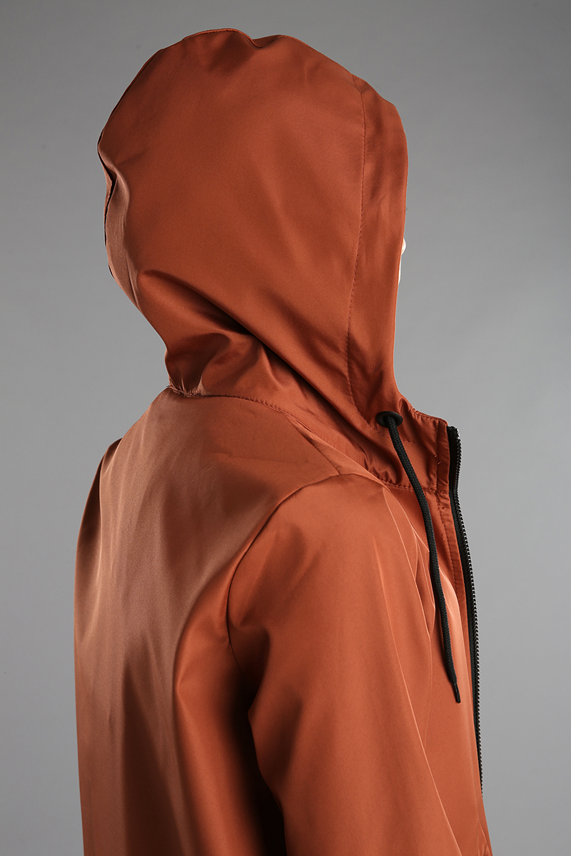 Hooded Zippered Raincoat