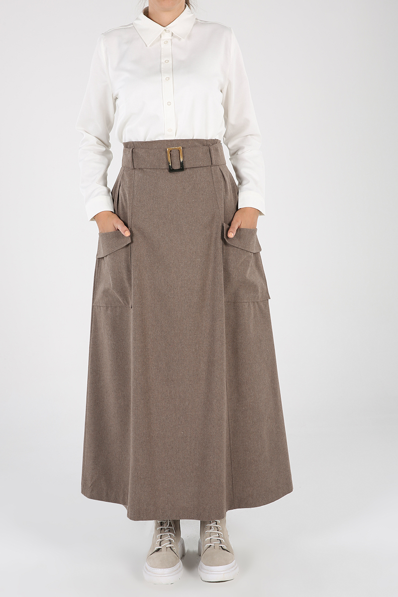 Pocket Belted Skirt