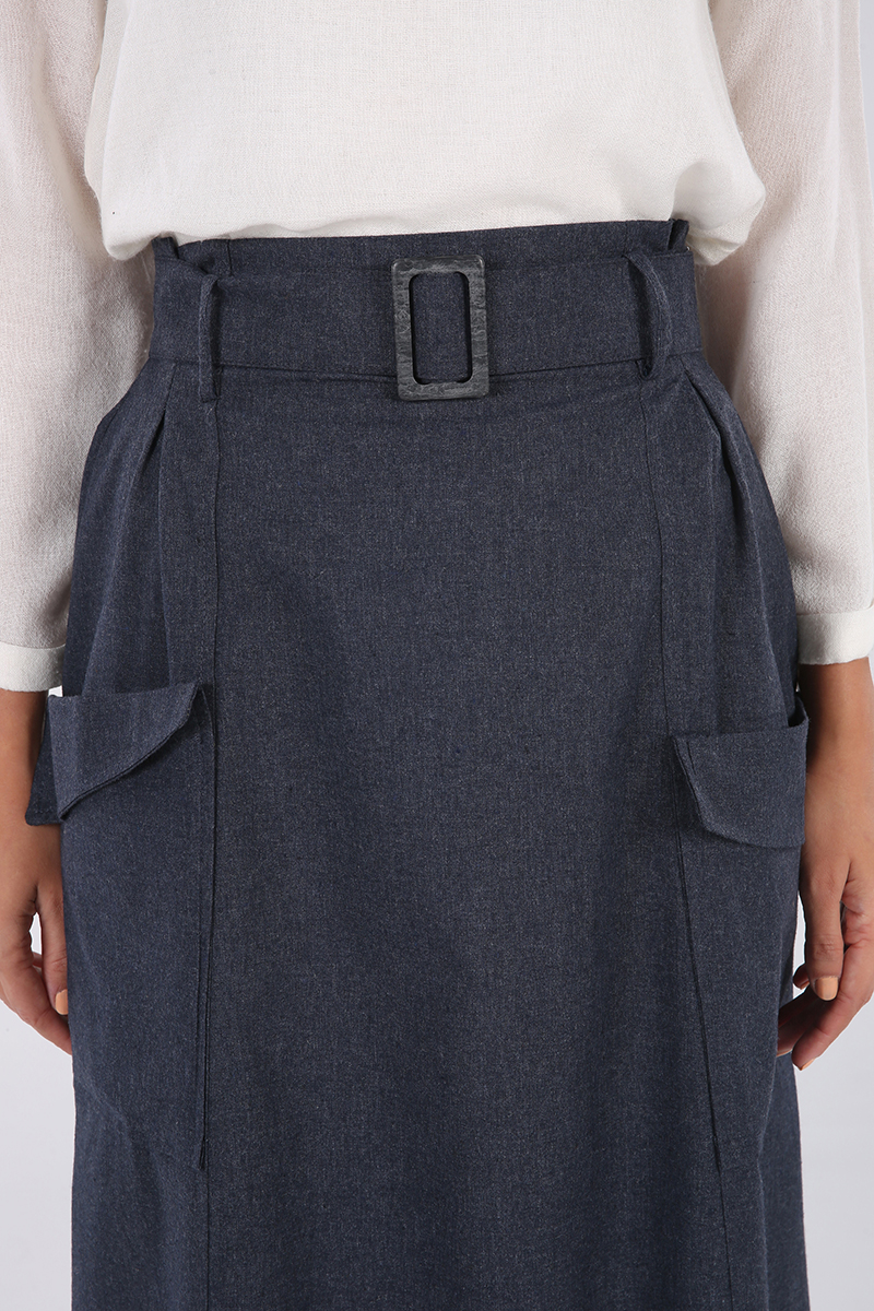 Pocket Belted Skirt