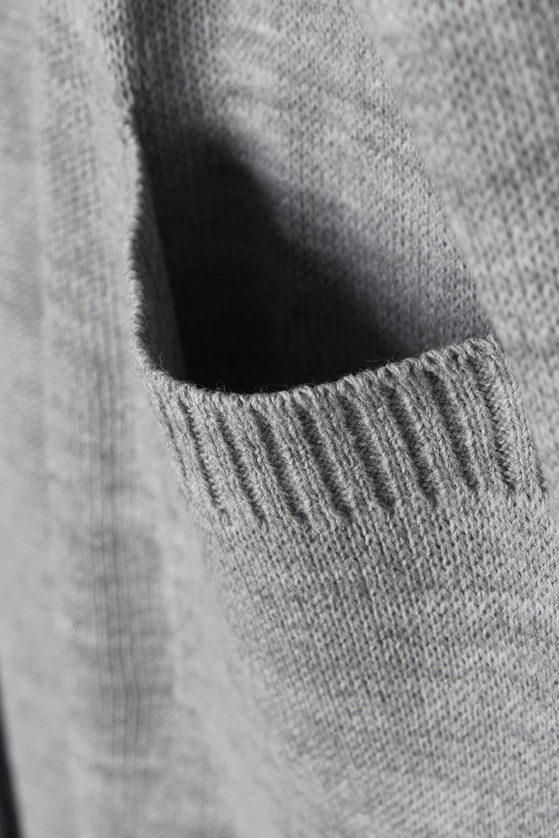 Long Knitwear Cardigan with Pocket