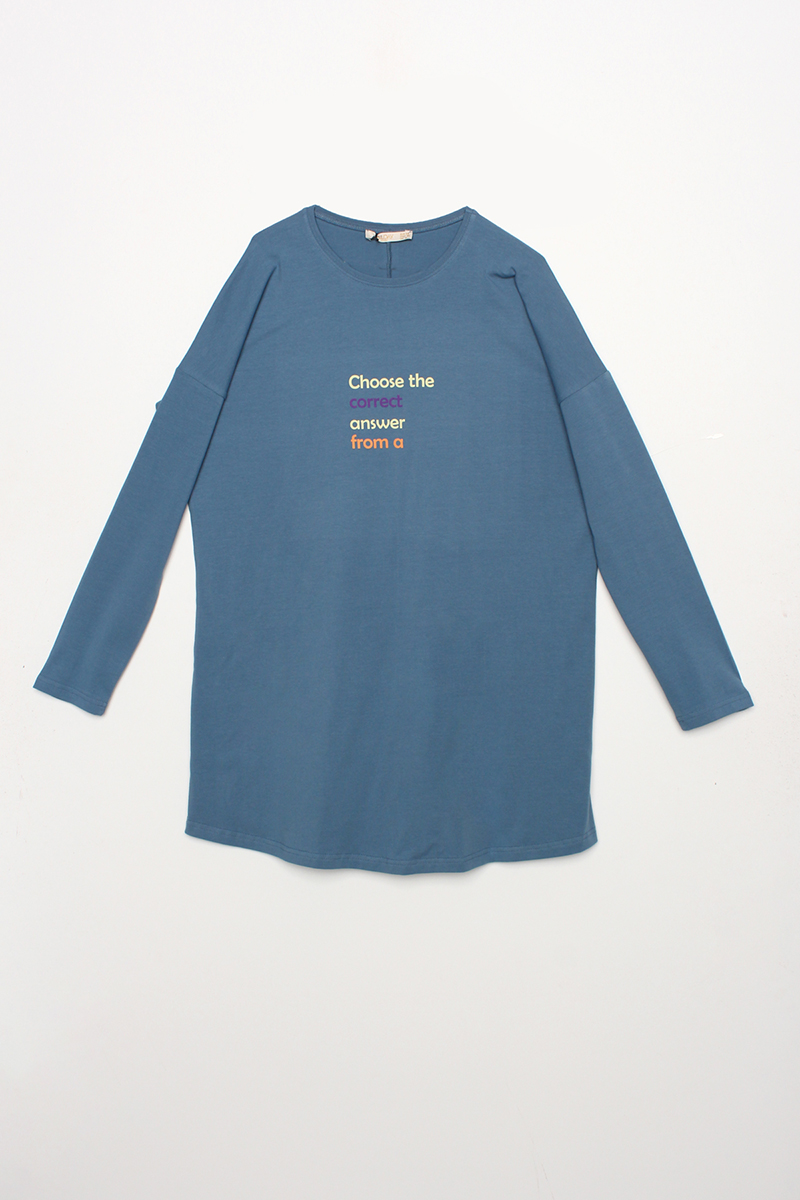 Choose Correct Printed Long Sleeve T-Shirt Tunic