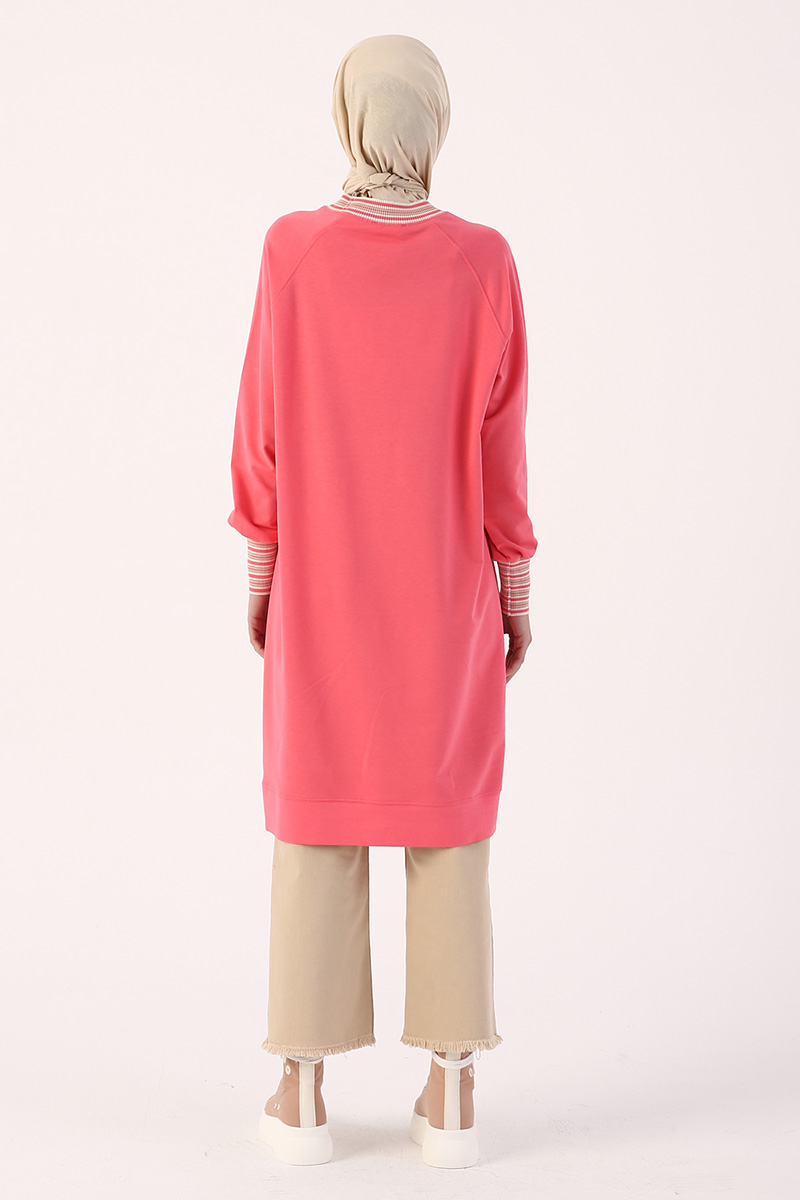 Striped Ribbed Braille Sweat Tunic