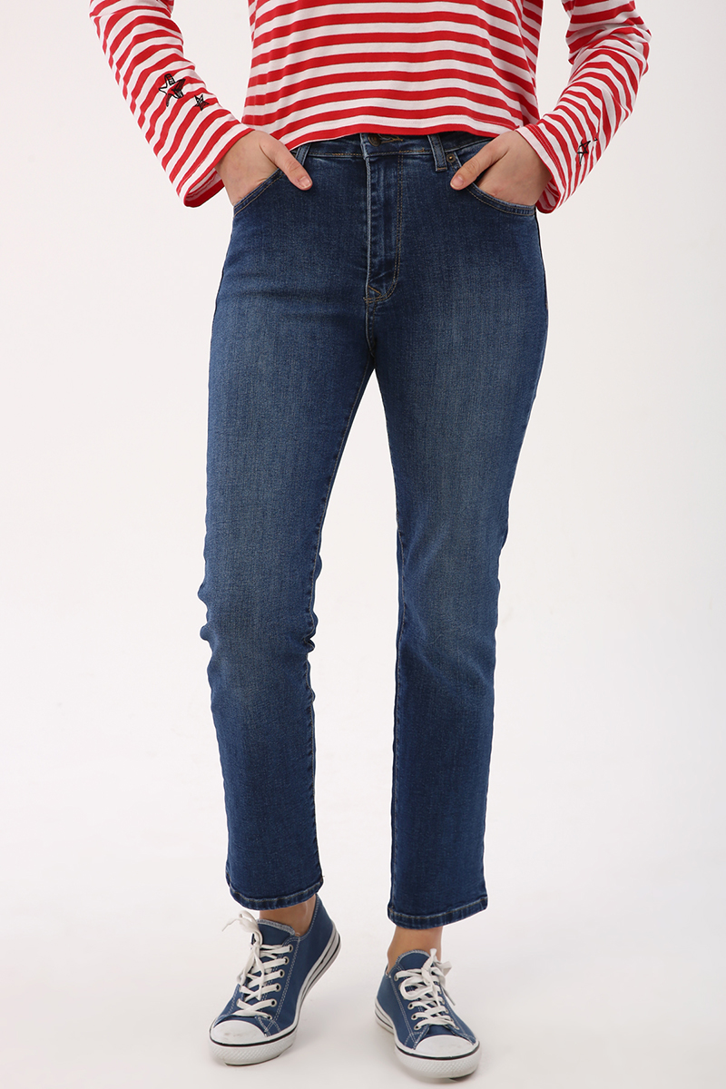 5-Pocket Straight Jeans