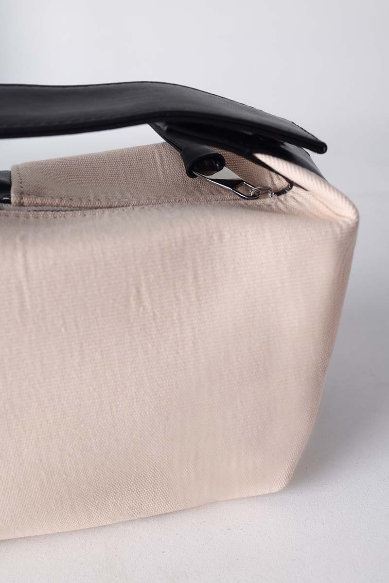 Leather Canvas Handbag