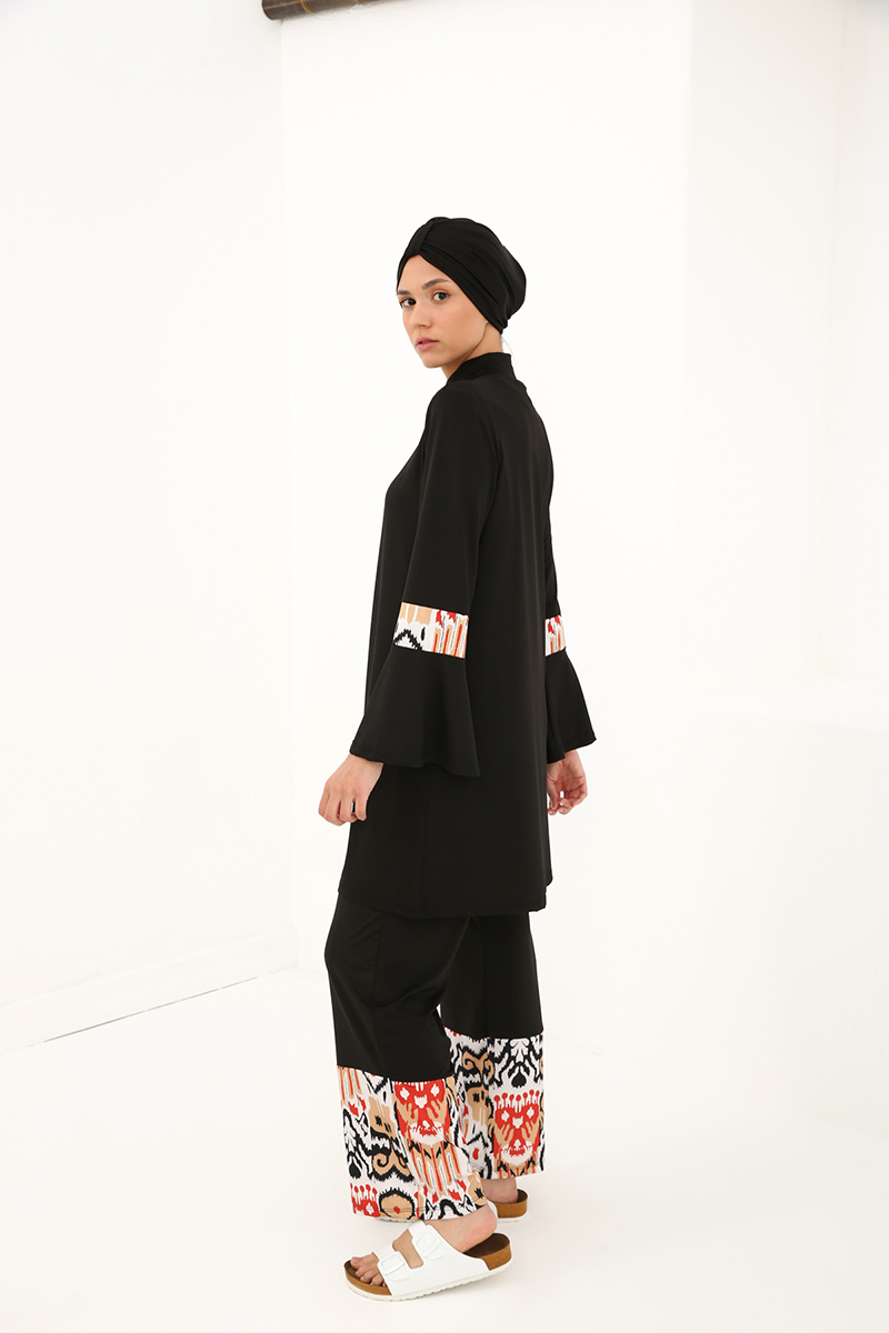 Patterned 4 Pieces Burkini