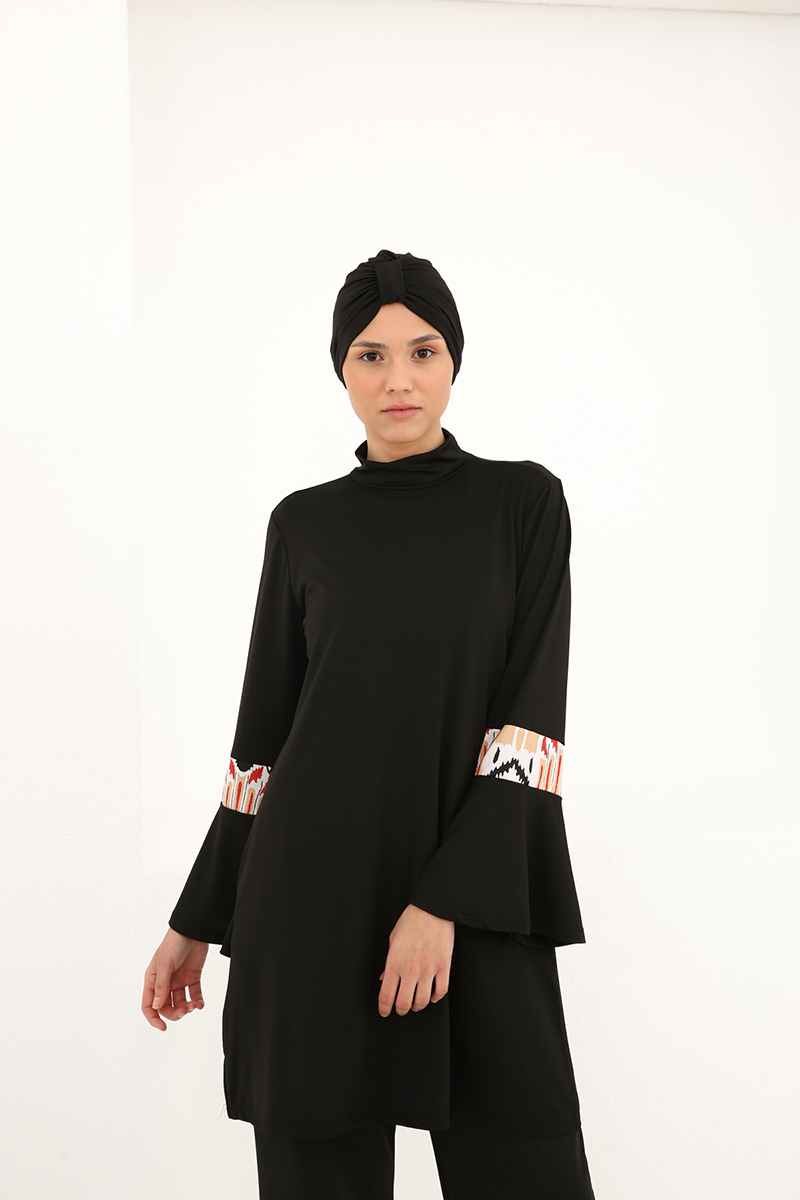Patterned 4 Pieces Burkini