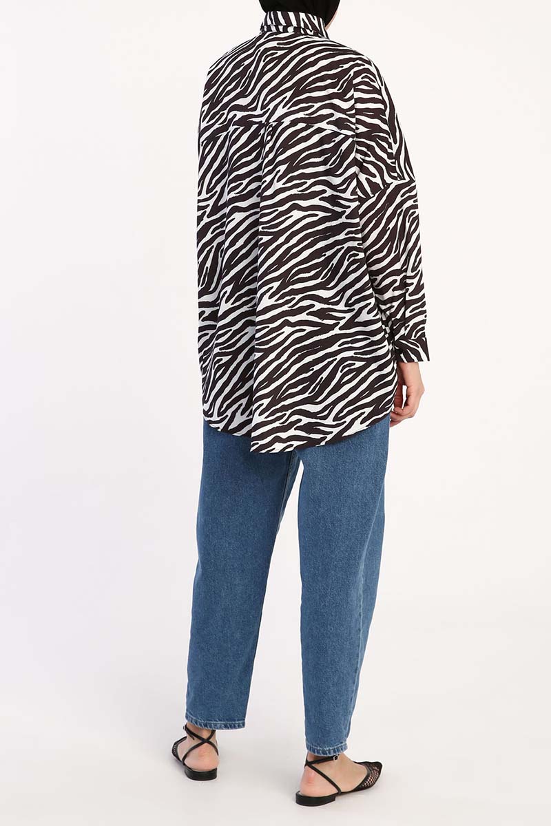 Patterned Comfy Shirt Tunic