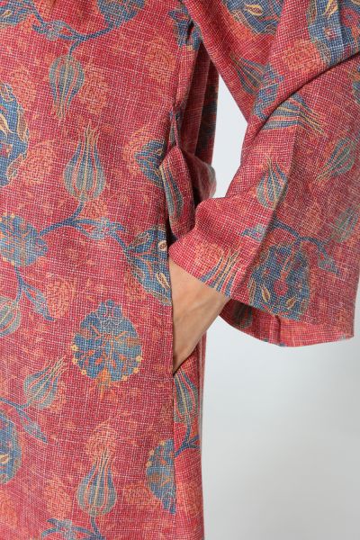 Patterned Belted Kimono