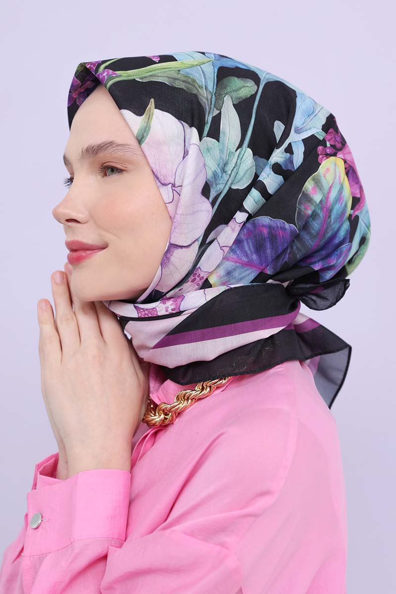 Patterned Cotton Lucia Scarf