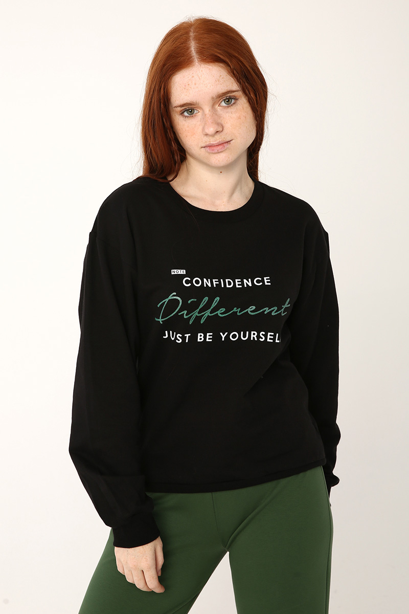 Slogan Printed Sweatshirt