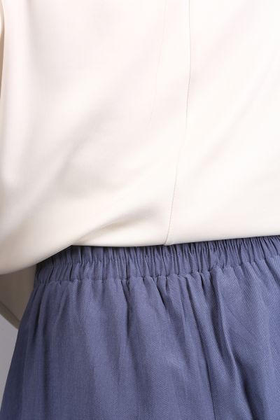 Natural Fabric Pocket Elastic Waist Hijab Pants