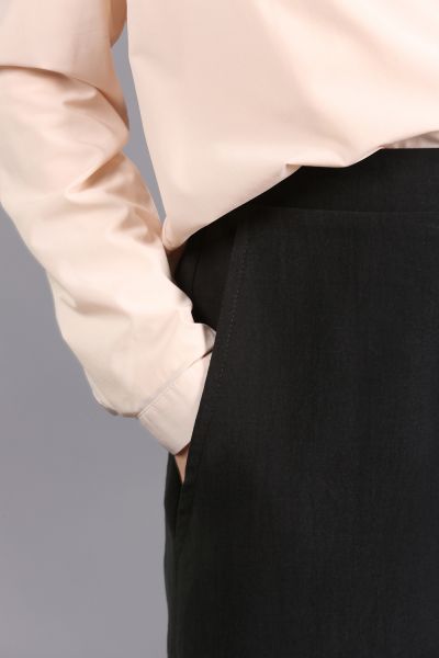 Natural Fabric Pocket Elastic Waist Hijab Pants
