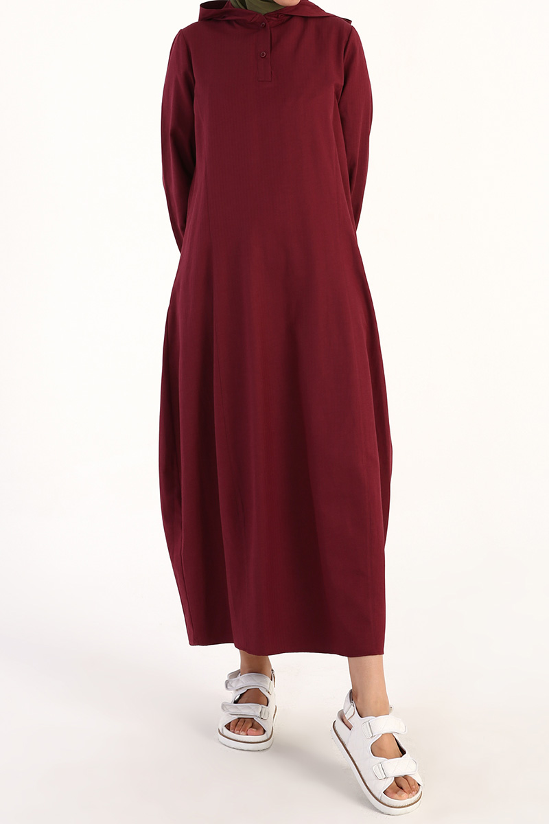 Long Sleeve Hooded Maxi Dress