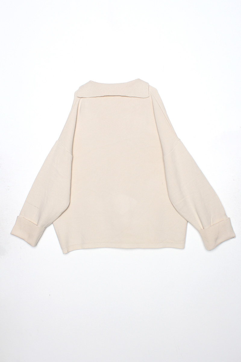 Roll Up Sleeve Knit Sweater