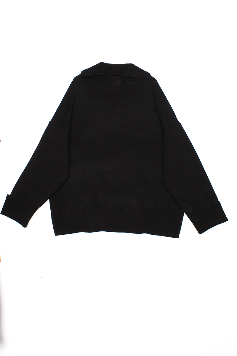 Roll Up Sleeve Knit Sweater