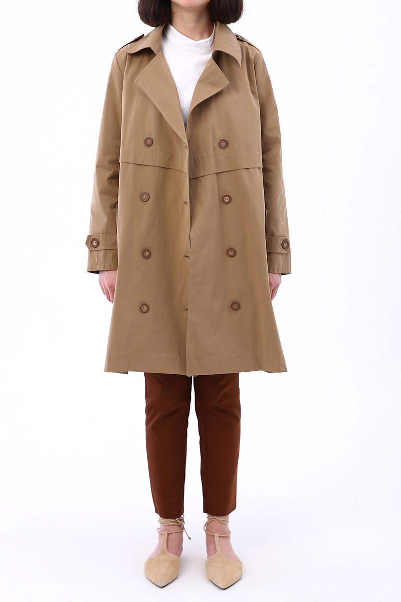 Buttoned Pocket Trench Coat