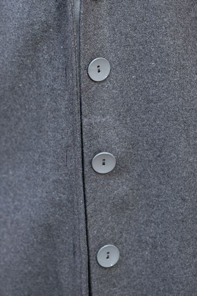 HOODED BUTTONED OVERCOAT