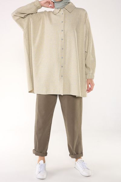 Plaid Comfy Shirt Tunic