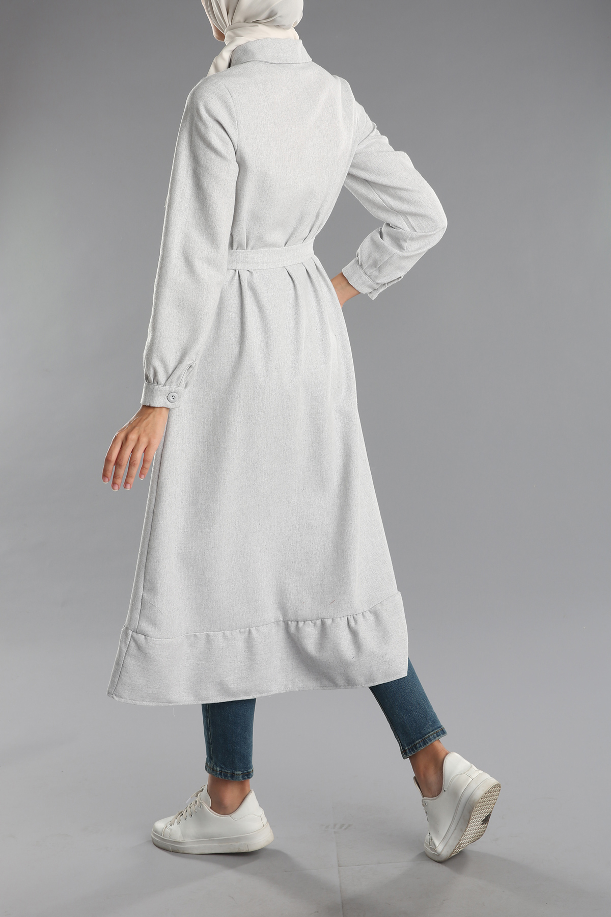 Belted Buttoned Pocket Dress Tunic